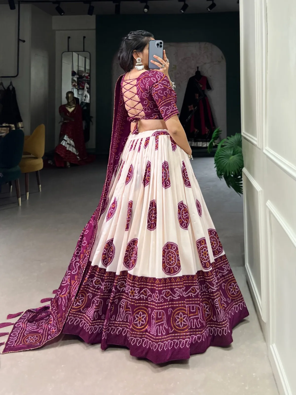 Navratri Collection 2025 Tasar Lehenga Choli - Image 7 in Surat